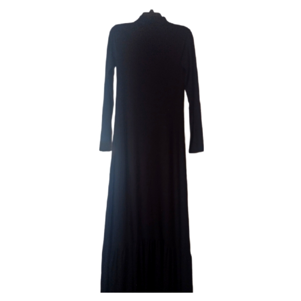 Go Couture Black Turtleneck Lightweight Maxi Dress size L